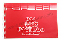 P80499 - Manuale d'uso e tecnico del veicolo in francese 944 turbo 1987 per Porsche 