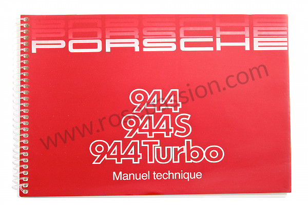 P80499 - User and technical manual for your vehicle in french 944 turbo 1987 for Porsche 