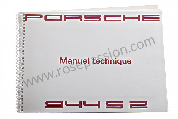 P85418 - User and technical manual for your vehicle in french 944 1991 for Porsche 
