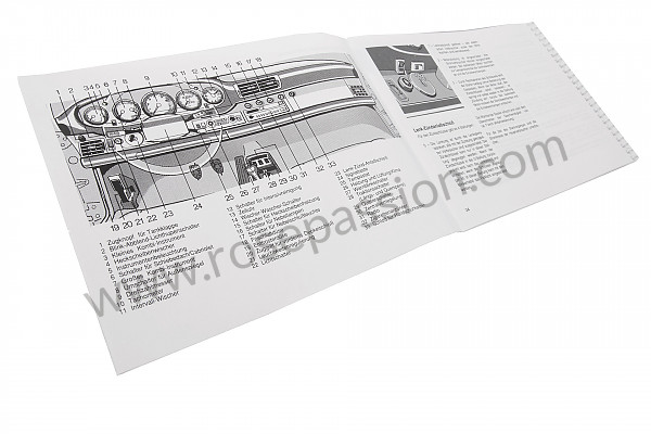 P85430 - Betriebsanleitung und technisches handbuch für ihr fahrzeug auf deutsch 911 carrera 2 / 4 1990 für Porsche 