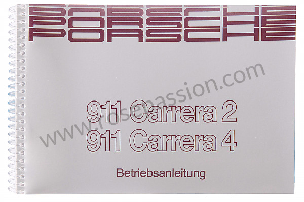 P85430 - Manuale d'uso e tecnico del veicolo in tedesco 911 carrera 2 / 4 1990 per Porsche 