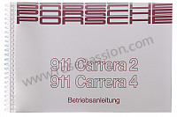 P85430 - User and technical manual for your vehicle in german 911 carrera 2 / 4 1990 for Porsche 