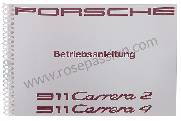 P80202 - Betriebsanleitung und technisches handbuch für ihr fahrzeug auf deutsch 911 1991 für Porsche 
