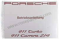 P80431 - Manual utilização e técnico do seu veículo em alemão 911 carrera 1992 para Porsche 964 / 911 Carrera 2/4 • 1992 • 964 carrera 2 • Targa • Caixa manual 5 velocidades