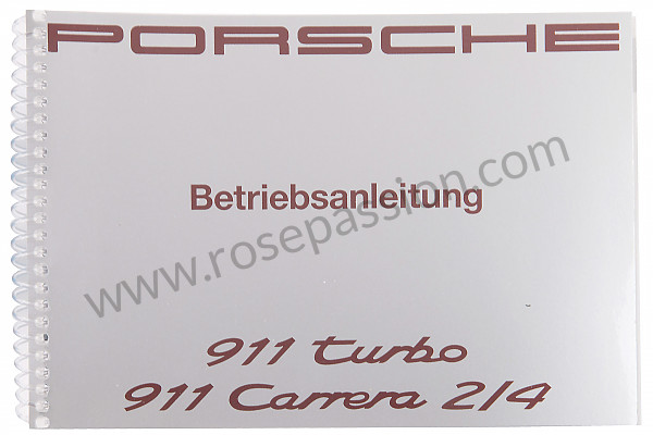 P80431 - OPERATING INSTRUCTIONS XXXに対応 Porsche 964 / 911 Carrera 2/4 • 1992 • 964 rs • Coupe