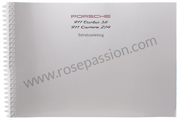 P86399 - User and technical manual for your vehicle in german 911 1993 for Porsche 