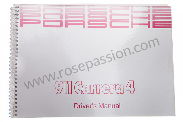 P86400 - Betriebsanleitung und technisches handbuch für ihr fahrzeug auf englisch 964 1989 für Porsche 