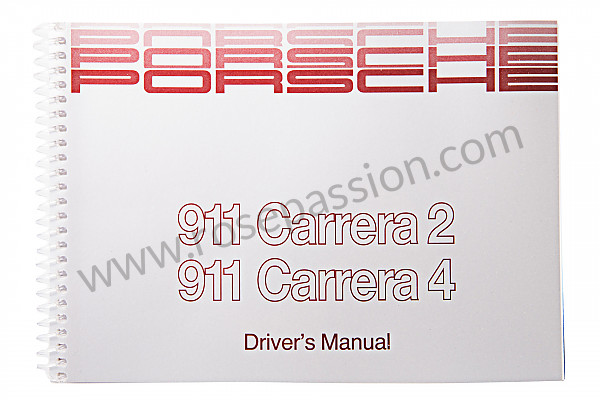 P80212 - User and technical manual for your vehicle in english 911 carrera 2 / 4 1990 for Porsche 