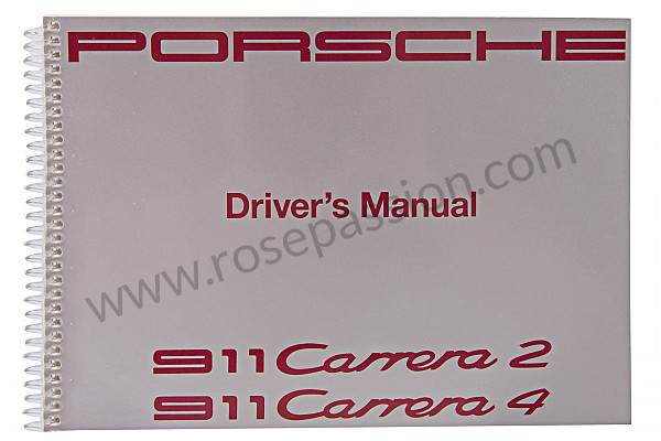 P85434 - Manual de utilización y técnico de su vehículo en inglés 911 1991 para Porsche 964 / 911 Carrera 2/4 • 1991 • 964 carrera 2 • Coupe • Caja manual de 5 velocidades