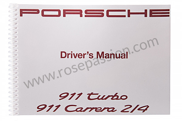 P79618 - Manuel utilisation et technique de votre véhicule en anglais 911 carrera 1992 pour Porsche 