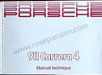P80419 - User and technical manual for your vehicle in french 964 1989 for Porsche 