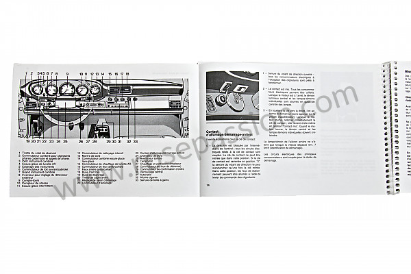 P80450 - User and technical manual for your vehicle in french 911 1991 for Porsche 