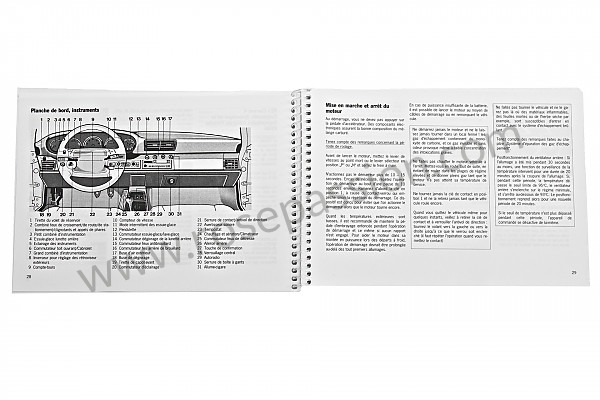 P80435 - Betriebsanleitung und technisches handbuch für ihr fahrzeug auf französisch 911 1993 für Porsche 
