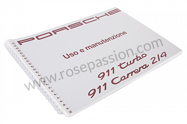P80407 - User and technical manual for your vehicle in italian 911 carrera 1992 for Porsche 