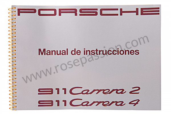P80411 - Manual de utilización y técnico de su vehículo en español 911 1991 para Porsche 964 / 911 Carrera 2/4 • 1991 • 964 carrera 4 • Targa • Caja manual de 5 velocidades