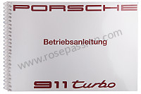 P85450 - Gebruiks- en technische handleiding van uw voertuig in het duits 911 turbo 1991 voor Porsche 