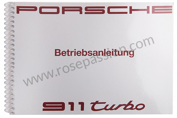 P85450 - Manuel utilisation et technique de votre véhicule en allemand 911 turbo 1991 pour Porsche 