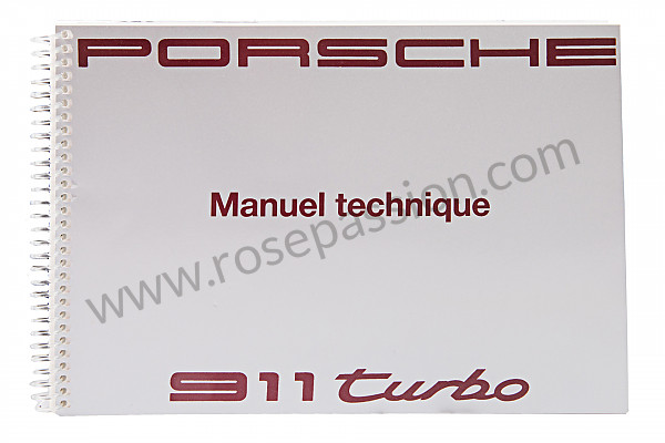 P80475 - User and technical manual for your vehicle in french 911 turbo 1991 for Porsche 