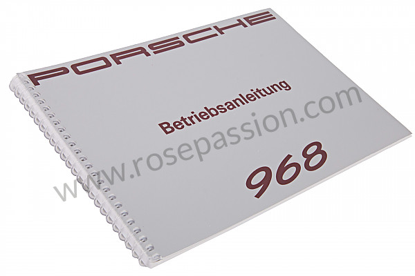 P80445 - Manual de utilización y técnico de su vehículo en alemán 968 1992 para Porsche 968 • 1992 • 968 • Cabrio • Caja manual de 6 velocidades