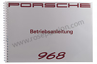 P80445 - Manuel utilisation et technique de votre véhicule en allemand 968 1992 pour Porsche 