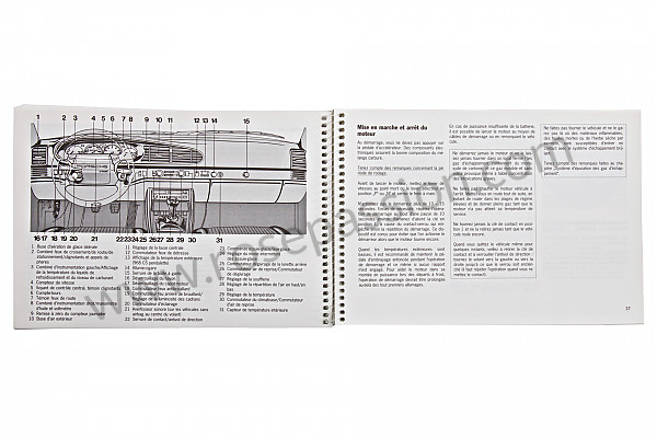 P80469 - Betriebsanleitung und technisches handbuch für ihr fahrzeug auf französisch 968 1994 für Porsche 
