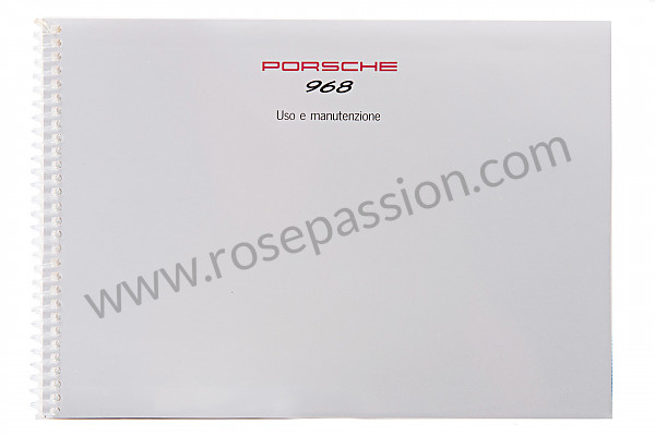 P86406 - Manual de utilización y técnico de su vehículo en italiano 968 1993 para Porsche 