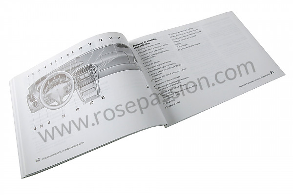 P86411 - Manual de utilización y técnico de su vehículo en italiano boxster boxster s 2002 para Porsche 