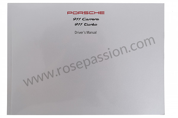 P80302 - User and technical manual for your vehicle in english 911 carrera 911 turbo 1998 for Porsche 