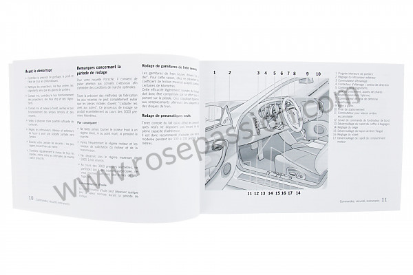P83641 - Manuale d'uso e tecnico del veicolo in francese carrera 2 / 4 2002 per Porsche 