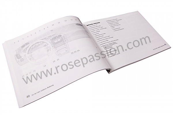 P85457 - Manual de utilización y técnico de su vehículo en alemán carrera coupe cabrio 996 1998 para Porsche 996 / 911 Carrera • 1998 • 996 carrera 2 • Coupe • Caja manual de 6 velocidades