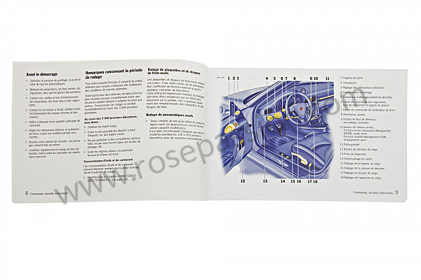 P130198 - User and technical manual for your vehicle in french 911 carrera 2008 for Porsche 997-1 / 911 Carrera • 2008 • 997 c4s • Cabrio • Manual gearbox, 6 speed